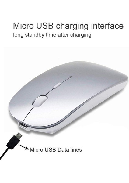 Ultra Slim Bluetooth Rgb Usb Mouse 2.4ghz Siyah Ledli 800 / 1200 / 1600dpi Şarjlı Kablosuz Mouse Rgb Led Işıklı Çift Modlu Kablosuz Ledli Şarj Edilebilir Sessiz Tıklama