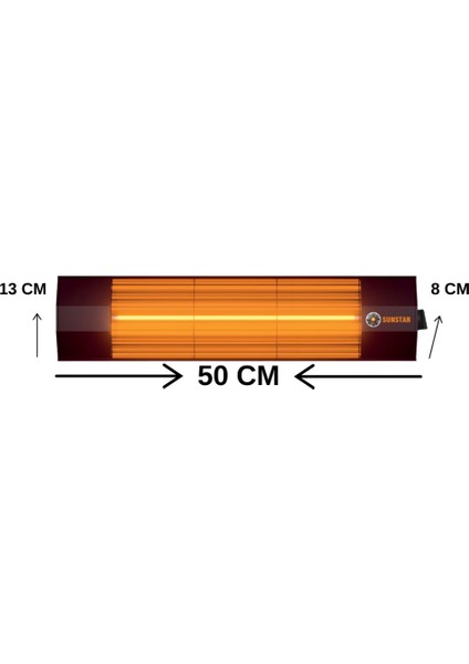 Halojen Soba Infrared Isıtıcı 1800W Termostatlı