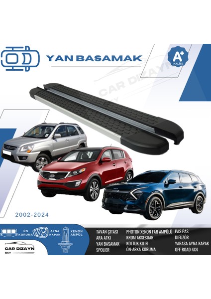 Kia Sportage 5 Nirvana Alüminyum Yan Basamak Marşpiyel Koruma 2021>2022>2023>2024>2025