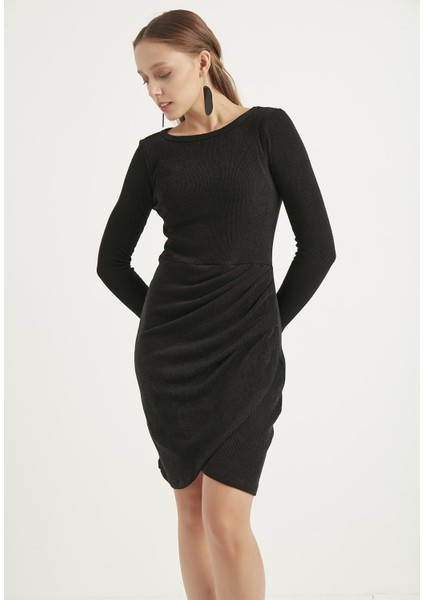Drape Detaylı Elbise