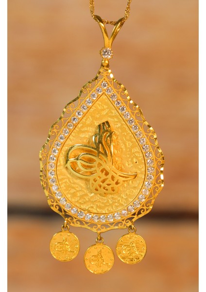 Tuğralı Kolye Ucu 22 Ayar A068087