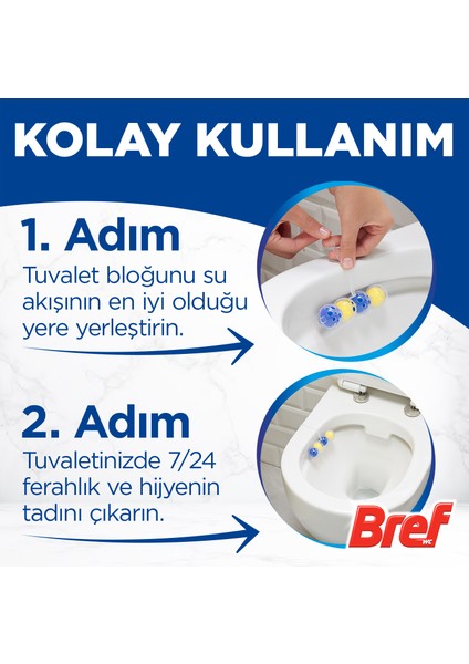 Power Aktiv Katı Klozet Blok Limon Kokulu 2'li Paket