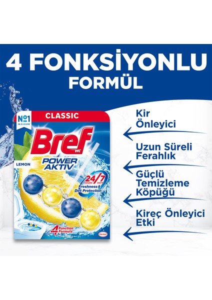 Power Aktiv Katı Klozet Blok Limon Kokulu 2'li Paket