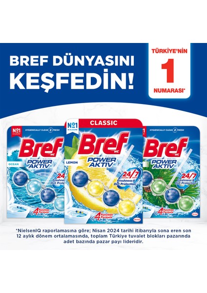 Power Aktiv Katı Klozet Blok Limon Kokulu 2'li Paket