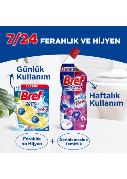 Power Aktiv Katı Klozet Blok Limon Kokulu 2'li Paket