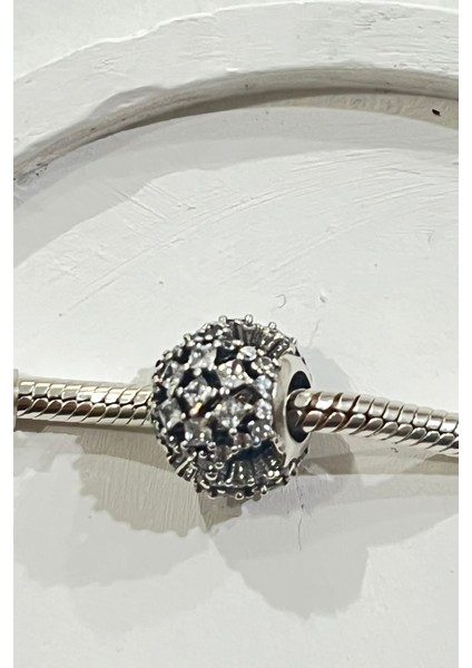 Parıltılı Taşlı Yuvarlak Charm