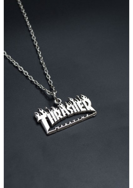 Thrasher Magazine Düz Zincir Kolye
