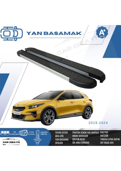 Kia X-Ceed Nirvana Alüminyum Yan Basamak Marşpiyel Koruma 2019>2020>2021>2022>2023>2024>2025