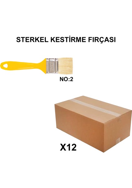 Izmir Fırça Arge Toptan Sterkel Kestirme Fırçası No 2 -12 Adet 003118