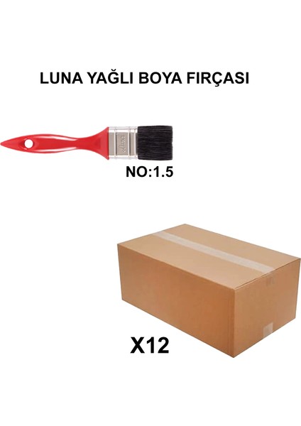 Izmir Fırça Arge Toptan Luna Yağlı Boya Fırçası No 1.5 - 12 Adet 003835