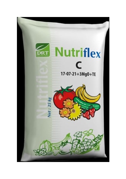 Damlama Gübresi Npk Özel Nutriflex C 17-7-21+3mgo+Te Gübre 25 kg