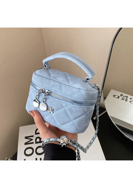 Mizaç Basit Doku Zincir El Çantası Omuz Çapraz Küçük Kare Çanta (Yurt Dışından) fiyatları
