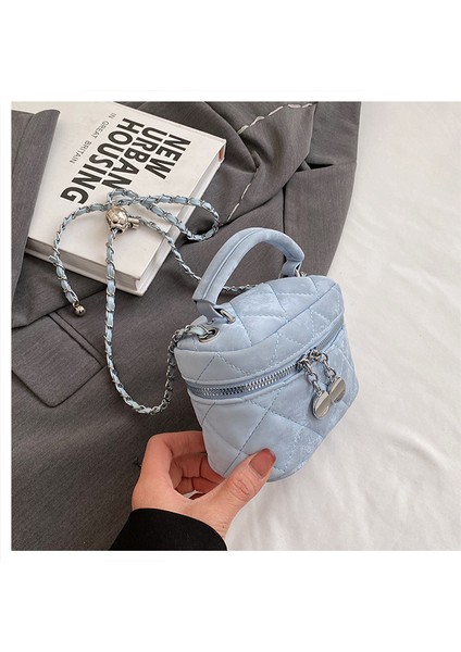 Mizaç Basit Doku Zincir El Çantası Omuz Çapraz Küçük Kare Çanta (Yurt Dışından) fırsatları