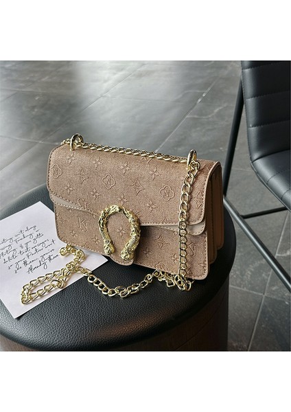 Üst Düzey Moda Zincir Küçük Kare Çanta Bayanlar Omuz Crossbody Çanta (Yurt Dışından) fiyatları