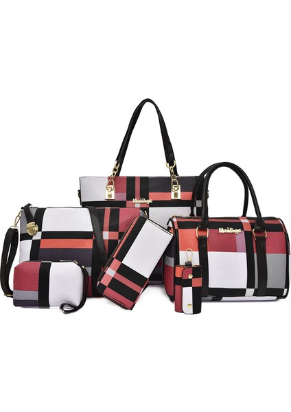 Yeni Moda Tek Omuz Crossbody Kadın Çanta Altı Parçalı Seti (Yurt Dışından)