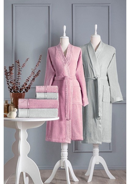 Ditsy Aile Seti Pembe - Gri