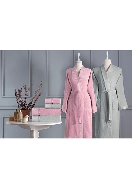 Ditsy Aile Seti Pembe - Gri modelleri