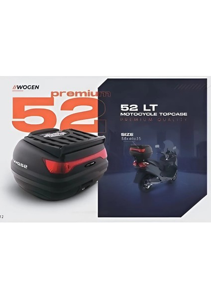 Motosiklet Çantası 52 Lt Siyah