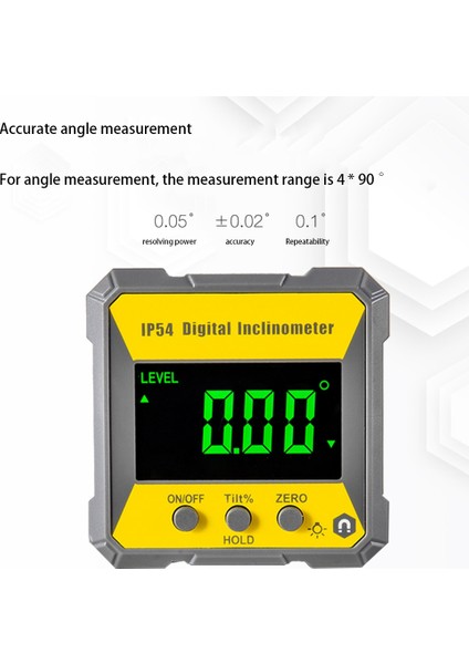IP54 4X90 Derece Dijital Eğimölçer Açı Ölçer Arka Aydınlatma (Yurt Dışından)