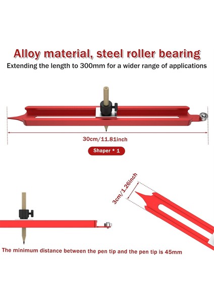 Hassas Profil Çizme Cetveli, Ağaç Işleme Kenar Köşe Ölçeri (Yurt Dışından) fırsatları