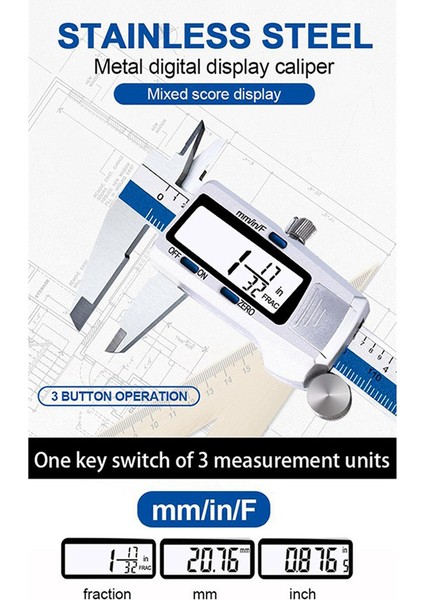 ET52 Paslanmaz Çelik Kumpas 150MM 6 Inç Ölçüm Aleti (Yurt Dışından) fırsatları