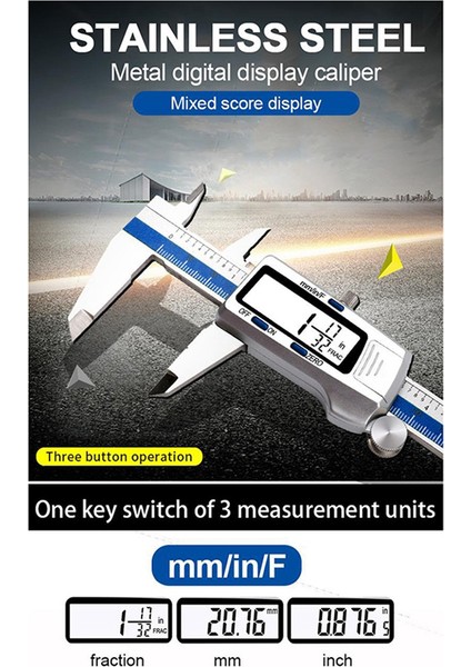 ET52 Paslanmaz Çelik Kumpas 150MM 6 Inç Ölçüm Aleti (Yurt Dışından) indirimleri