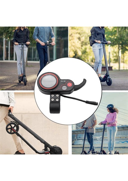ZQ-100 Kilometre Hızı Ayarlanabilir Elektrikli Scooter Ölçer 6 Pin Ekran (Yurt Dışından) indirimleri
