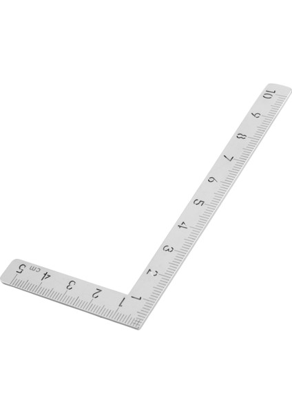 Mini Kare 10X5CM 90 Derece Paslanmaz Çelik Açı Cetvel Küçük Cetvel (Yurt Dışından)