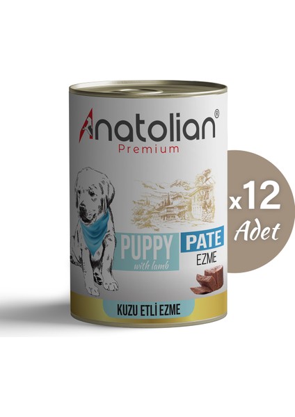 Puppy Lamb Pate Kuzulu Ezme Yavru Köpek Konservesi 400 gr x 12 Adet