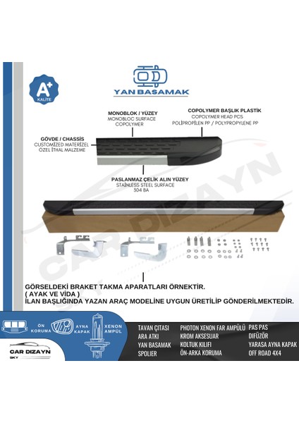 Jeep Renegade Nirvana Alüminyum Yan Basamak Marşpiyel Koruma 2014>2015>2016>2017>2018>2019>2020>2021>2022>2023>2024>2025