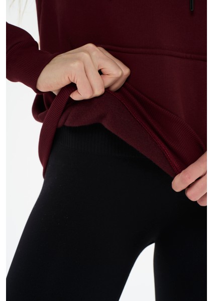 Kadın Pamuklu Içi Polarlı Kapüşonlu Sweatshirt indirimleri