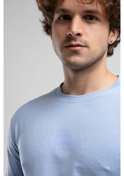 ECKO UNLTD Johnson Mavi Bisiklet Yaka Baskılı Standard Fit Erkek Tshirt fiyatları