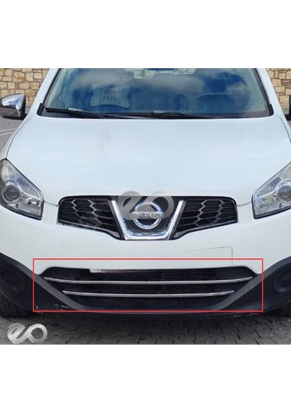 Nissan Qashqai Krom Ön Tampon Çıtası 2 Prç. 2010-2014 P. Çelik