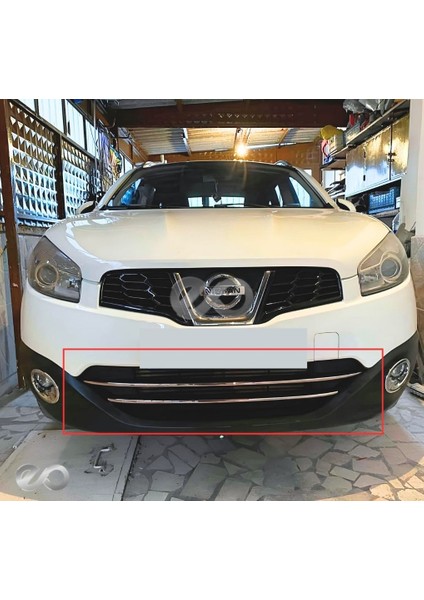 Nissan Qashqai Krom Ön Tampon Çıtası 2 Prç. 2010-2014 P. Çelik