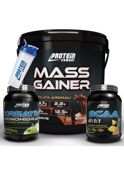 Mass Gainer Karbonhidrat Tozu Bcaa Kreatin Monohidrat Paketi