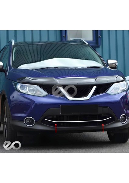 Nissan Qashqai Krom Alt Ön Panjur 2014-2017 P. Çelik