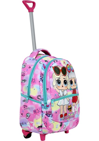 Çekçekli 3'lü Okul Seti, Renkli Desenli Ilkokul Çantası + Beslenme Çantası + Kalemlik fiyatları