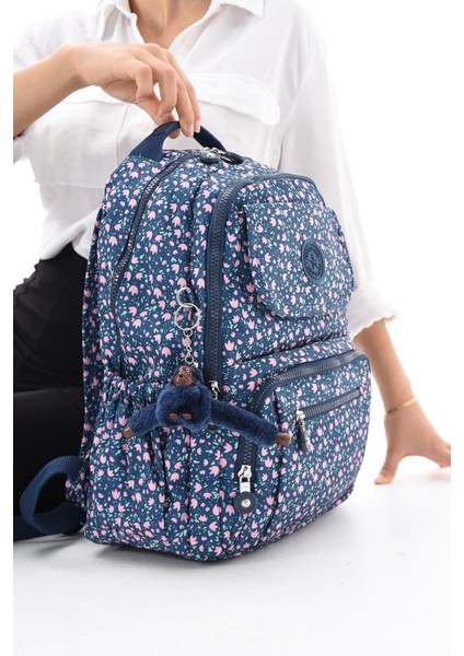 Çok Gözlü Laptop Bölmeli Suya Dayanıklı Kumaş Unisex Büyük Boy Sırt-Okul Çantası