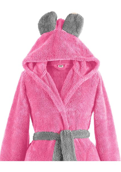 Fleece | Kapşonlu Wellsoft Peluş Sabahlık | Robdeşambr | Bornoz