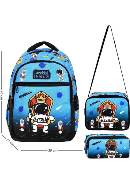 Ortapedik Sırt Destekli Karakterli 3 Lü Set Okul Çantalarımız (Çanta Kalemlik Beslenme )