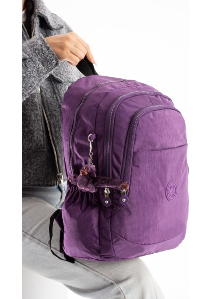 Su Geçirmez Mor Renk Kumaş Çanta Yükseklik 40CM Genişlik 28CM fırsatları