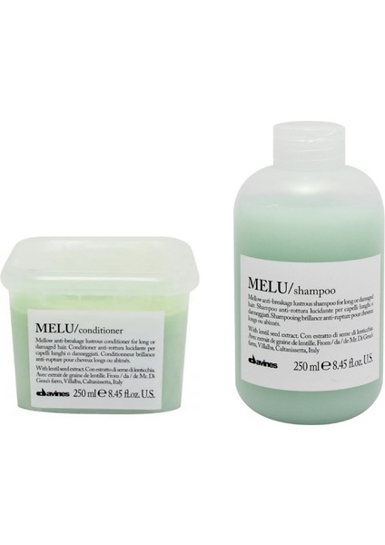 Davines Melu Mellow Kırılma Önleyici Parlaklık Bakım Seti 2 - %100 Orijinal