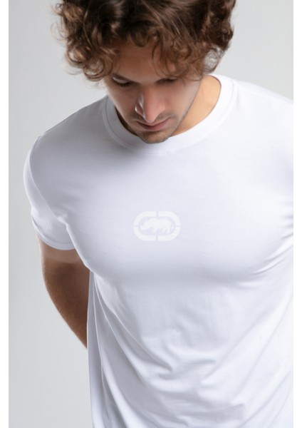 ECKO UNLTD Johnson Beyaz Bisiklet Yaka Baskılı Standard Fit Erkek Tshirt fiyatları