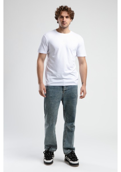 ECKO UNLTD Johnson Beyaz Bisiklet Yaka Baskılı Standard Fit Erkek Tshirt modelleri