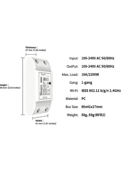 Sonoff R2 Wifi Akıllı Ev Rölesi