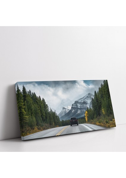 Dağ Yolu Panoramik Yatay Kanvas Tablo