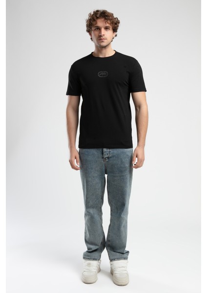 ECKO UNLTD Johnson Siyah Bisiklet Yaka Baskılı Standard Fit Erkek Tshirt fırsatları