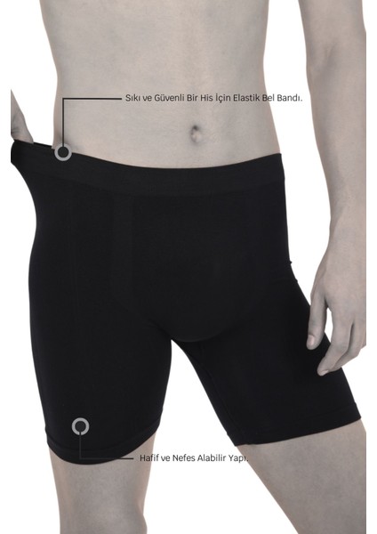Erkek 6 Lı Özel Paket Mikro Fiber Esnek Dikişsiz Uzun Boy Boxer fiyatları