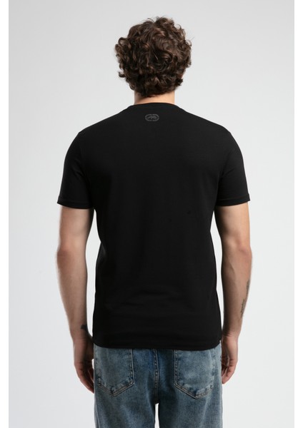 ECKO UNLTD Johnson Siyah Bisiklet Yaka Baskılı Standard Fit Erkek Tshirt indirimleri