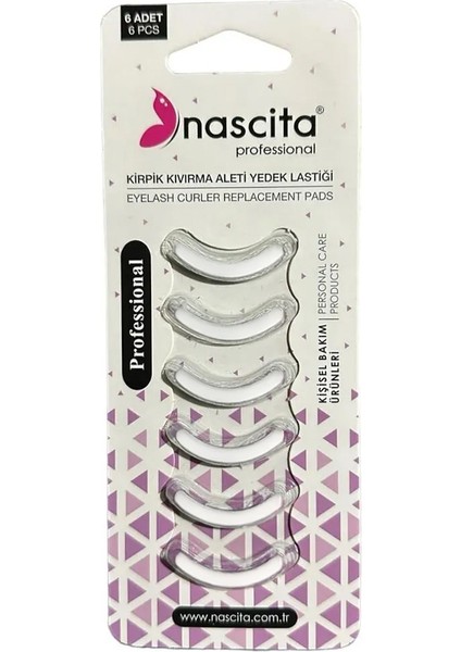 Kirpik Kıvırma Aleti - Yedek Lastik - Beyaz - 6 Adet